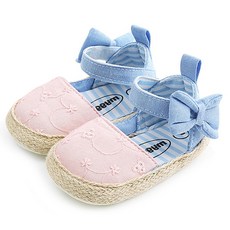 JOY MULTI 女孩 Flower 腳踝緞帶步行者涼鞋