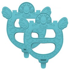 앙쥬 아기띠 치발기 2p, 3개월이상, 민트, 2개입