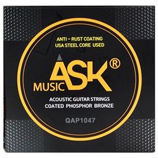 ASK MUSIC 塗層磷青銅木吉他弦 010-047, QAP1047, 單色