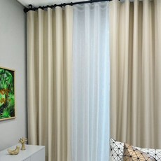 Paradise Home 金屬遮光窗簾私人類型 2p, 金米色