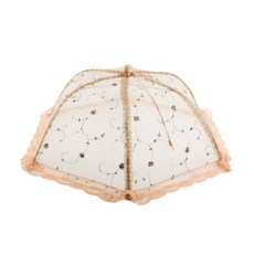 Tree 烹飪蕾絲一鍵式六角形花卉刺繡餐罩, 1個