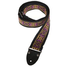 LM Products 棉復古提花吉他背帶 FF-55 BK, 混色