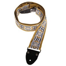 LM Products 棉復古提花吉他背帶 FF-55 GO, 混色