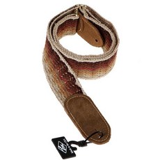 LM Products 棉質 70 年代風格編織帶麂皮末端吉他背帶 FM-2T, 混色