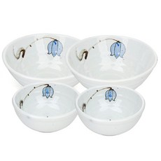 瓷製湯碗+飯碗 A型 4入, 混色, 飯碗 2入+大碗 2入