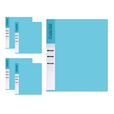 3孔資料夾 A4, 天藍色, 5入