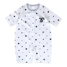 Organic Boom 狗狗圖案7分袖連身衣