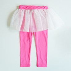 느엘 여아용 치마 워터레깅스