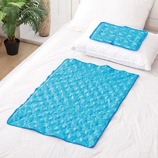 韓國 HANIL MEDICAL 涼感墊 + 枕頭套組, 藍色