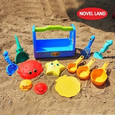 노벨랜드 가방세트 가리비접시 모래놀이, 혼합 색상, 1개