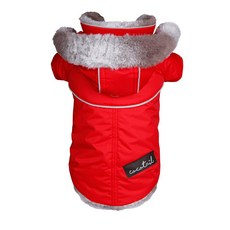 coco tail 喜馬拉雅超輕量防寒狗狗鋪棉外套, 紅色