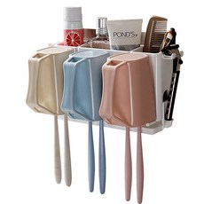 Bandi store 吸盤式多用途牙刷架, 混合顏色, 1個