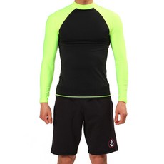 THE SIRUP 男款插肩長袖防曬泳衣+短褲套裝