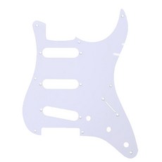 Muztek 擋泥板兼容護板 57 復古 Strat 白色 1ply MPG-57 SSS