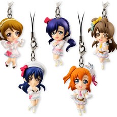 BANDAI 萬代 Love Live!公仔吊飾+台座, 1套