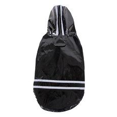 寵物聚氨酯反光雨衣, 黑色