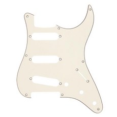 Muztek 擋泥板兼容護板 57 復古 Strat 陳年白色 MPG-57 SSS