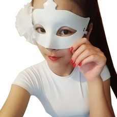 PARTY COSTUME 威尼斯花蝴蝶面具, 22 白色(ROMK78622)