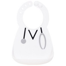 LILRINSER 矽膠圍兜, 白色, 1入