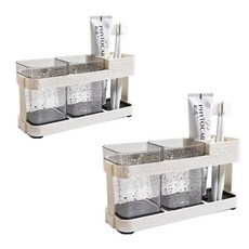 摩納哥橄欖現代刷牙杯套裝情侶, 混色, 2套