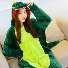 女款動物睡衣 派對道具 綠色恐龍 X008