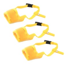 인터팝 강아지 고급 매쉬 입마개 M, 옐로우, 3개