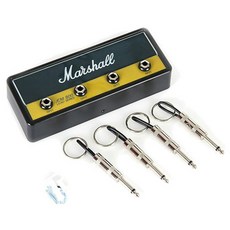 Pluginz鑰匙圈 Marshall JCM800 STANDARD吉他鑰匙圈 4入+壁掛用支架, 1套