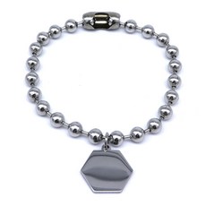 하온펫 큰 육각형 팬던트 강아지 목걸이 XXS, A, 1개