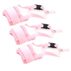 인터팝 강아지 고급 매쉬 입마개 M, 핑크, 3개