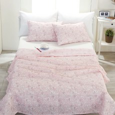 지베딩 시어서커 소근소근 여름 홑이불, 핑크