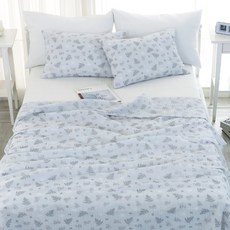 gBEDDING 印花紗質薄被, 灰色的