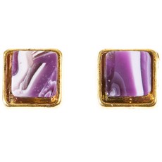 亮片指甲 正方形大理石暈染飾品, 棕色, 2個