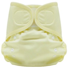 babyan 口袋式魔鬼氈尿布兜 均碼, 黃色, 1件