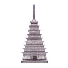 가베가족 도깨비 한국사 만들기 미륵사지 석탑 KS2109, 혼합 색상, 1개