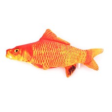 Super Six貓咪魚形狀貓薄荷枕頭 紅色多利魚 60cm, 混色, 1個