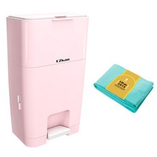 EZkan 高級垃圾桶 27L+垃圾袋 22L/25L/27L垃圾桶通用 280入, Pink