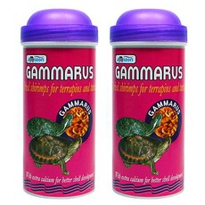 아마존 감마루스 거북이 사료, 250ml, 2개