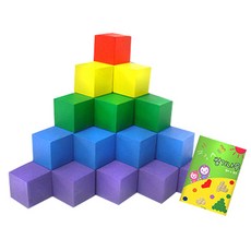 GabeFamily 2.5cm 高級彩色堆疊積木 100入 + 迷你手冊, 紅, 橙, 黃, 綠, 藍, 紫, 1個