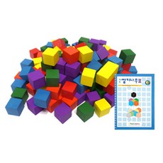 가베가족 칼라쌓기나무 3단계 세트, 빨, 주, 노, 초, 파, 보, 1개
