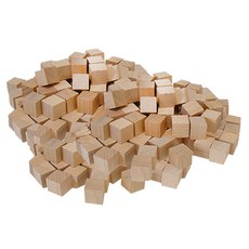 GabeFamily 2.5cm 櫸木堆疊積木 100入, 原木, 1個