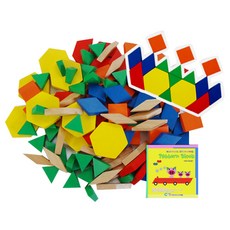 GabeFamily 原木圖案積木 實惠型 124p + 迷你書, 紅, 橙, 黃, 綠, 藍, 原木色, 1個