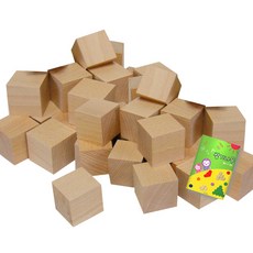 GabeFamily 4cm 堆疊積木 32p + 迷你書, 原木, 1個