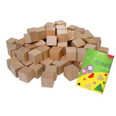 GabeFamily 2.5cm 美松原木堆疊積木 100入 + 迷你書, 原木, 1個