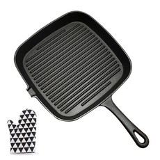 인블룸 사각 그릴팬 + 주방장갑 그레이 패턴 랜덤 발송, 36cm (손잡이포함), 1개