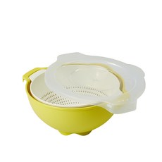 cimelax 蔬菜攪拌碗 1.9L + 托盤 + 蓋子, 隨機發貨