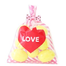 Hwangssinaedosirak 愛心袋 粉紅色 50入 + 迷你蝴蝶結綁帶 粉紅色 50入, 1套