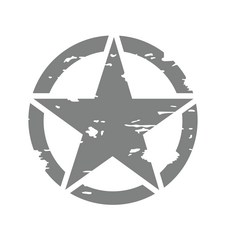 GRIBEN 復古星星汽車貼紙 50091 40cm, 1個, 中灰色