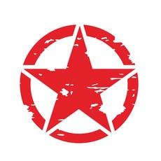 GRIBEN 復古星星汽車貼紙 50091 40cm, 1個, 紅色