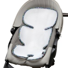 Manito 嬰兒車涼感網狀座椅墊, Scandi Flower Grey