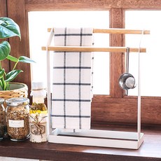Ihome木質與白色抹布架, 混色, 1個